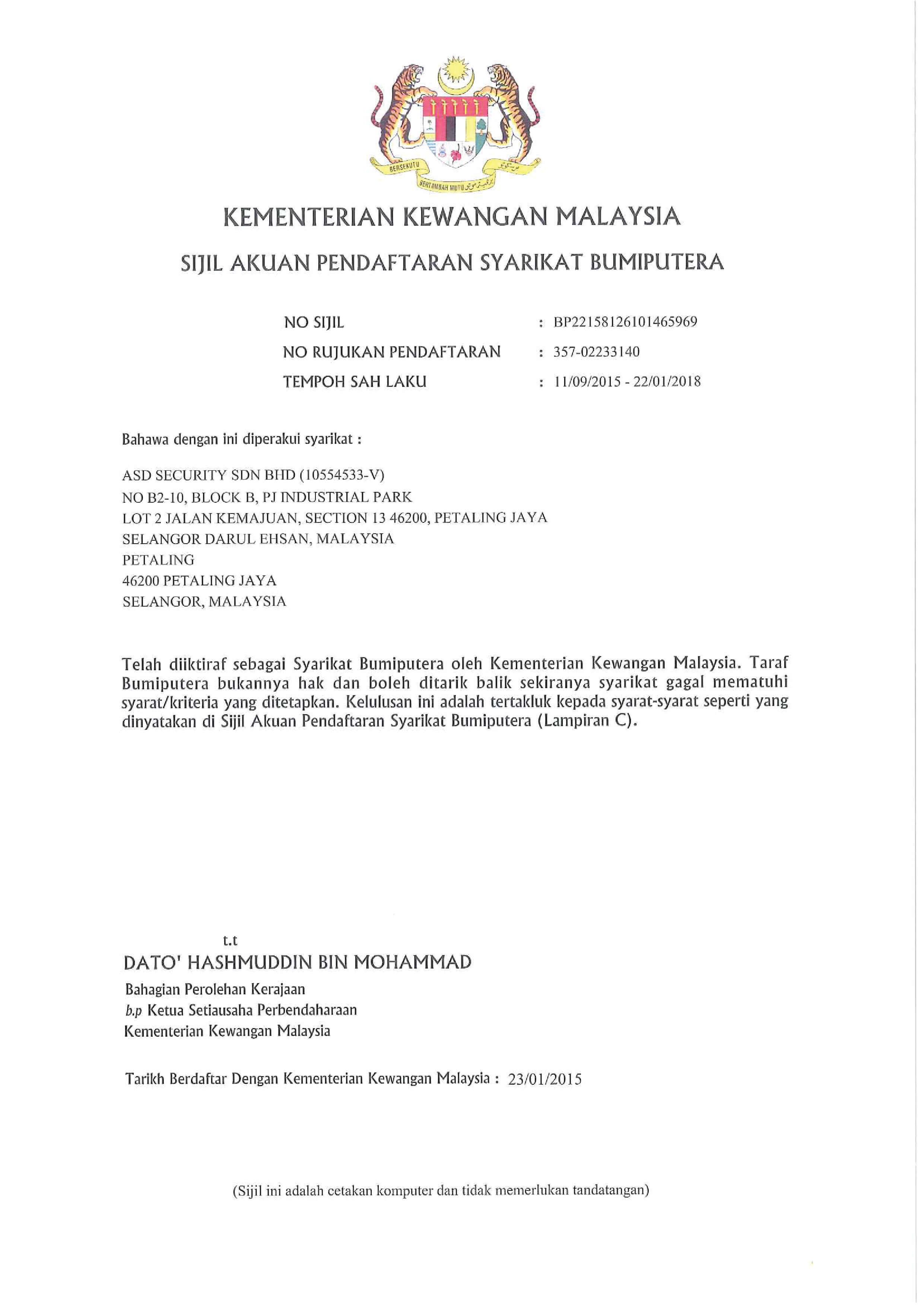 ASD Security Sdn Bhd