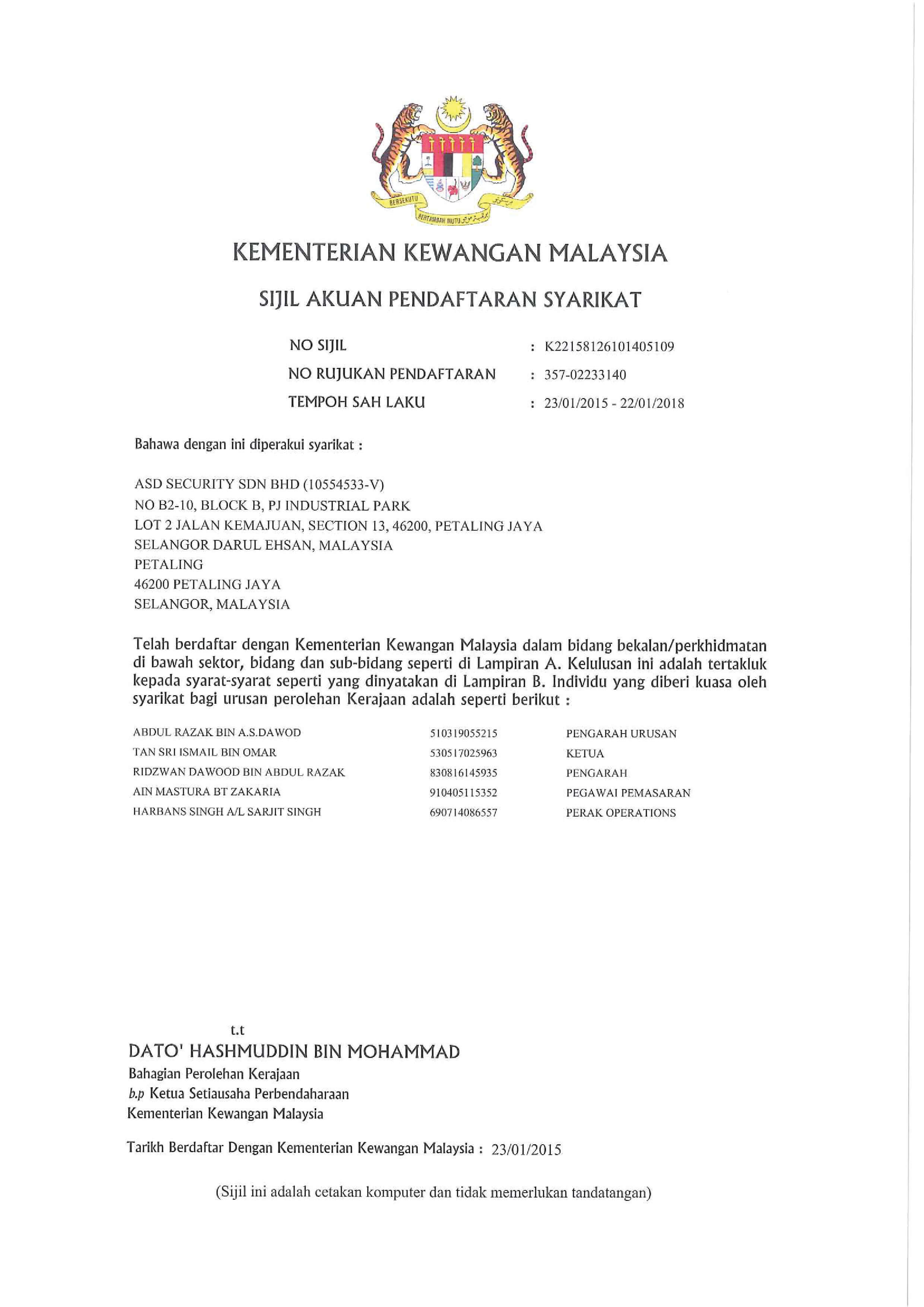 ASD Security Sdn Bhd